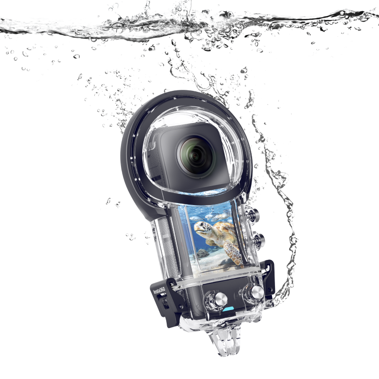 Insta360 X3 Invisible Dive Case – Boîtier Plongée Invisible 50m, Couture Parfaite Sous L’Eau, Vidéo 360° Claire